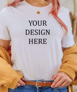 Gildan 64000 Mockup, White Shirt, Model Mockup