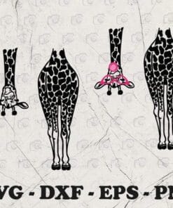 Giraffe Body Parts, Giraffe with Gum Svg, Giraffe Lovers, Giraffe with Bow, Cute Giraffe, animal, Layered SVG, DXF, PNG, EPS