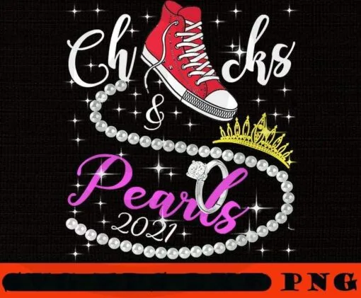 Glitter Chucks And Pearls red and pink, Feminist, Woman Up, Empower Women, Kamala Harris, Kamala Woman, VP, Harris and Biden, Inauguration, African American Political Customizable PNG