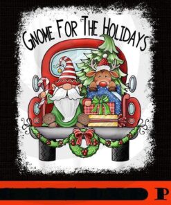 Gnome For The Holidays Tree Reindeer Truck Merry, Happy Christmas X-mas, Cute Christmas Truck, Christmas Day, Christmas Gift, Customizable PNG
