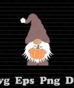 Gnomie Pumpkin, Gnomie Halloween, Layered Svg Eps Png Dxf