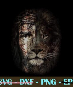 God and Lion Face Christian PNG
