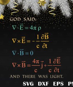 God Said And There Was Light ,Science Lovers , Science Teacher , Gift For Teacher SVG PNG DXF, EPS, PDF