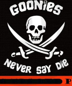 Goonies Never Say Die, Rock band, Music Lover Skull And Cross Bones Halloween day White art Customizable PNG