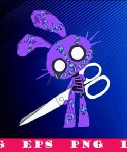 Gothic Voodoo Bunny, Scary Bunny With Scissors, Gothic Bunny, Halloween Costume Adult, SVG PNG DXF, EPS, PDF