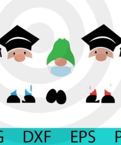 Graduate graduation , Holiday gnomies bundle, Cute sweet awesome Funny Gnomes Customizable Layered Svg, Svg Eps Png Dxf