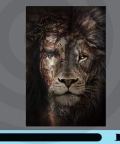 Great God Vertical Poster, Lion of Judah Yeshua Lamb Jesus Christian, Human and Lion, Lion Face, Customizable Png