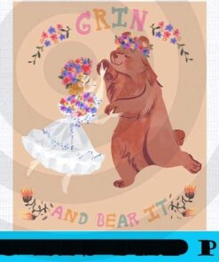 Grin and Bear It Poster, Happy 2021 Halloween, Halloween Day, Scary Halloween, horror Art Customizable PNG
