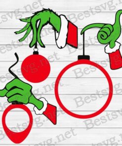 Grinch Christmas, Christmas Gift, Grinch Lovers, red Christmas Ball Svg Eps Png Dxf