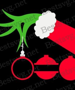 Grinch Christmas, Grinch Lover, Merry Christmas, Santa Grinch, Red Christmas Ball Svg Eps Png Dxf
