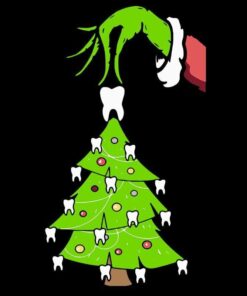 Grinch Hand Holding Tooth Dental Tree Christmas, Grinch Dentis, Grinch Tooth, Grinch Lover Svg Eps Png Dxf
