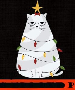Grumpy Christmas Cat Lightweight, Happy Christmas X-mas, Christmas Day, Christmas Gift, Customizable PNG