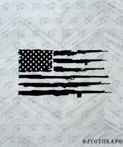 Gun Rifles ,American Flag, Independence Day 2021, Gun Flag, American Layered Svg, Svg Eps Png Dxf