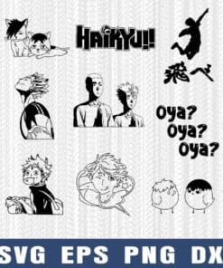 Haikyuu, Schweiden Adlers Team Sticker, Cute Cat, Humorous Anime Boys, Manga Characters, Layered Svg Eps Png Dxf