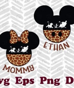 Hakuna Matata, Animal Kingdom, Disney Mickey, Custom Name, Disney Lovers, Leopard Mickey, Animal Kingdom Day, The Lion King, Layered SVG, DXF, PNG, EPS