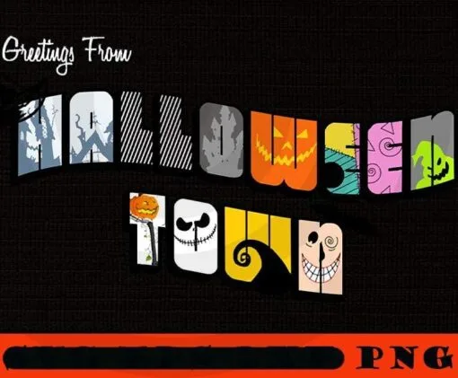 Halloween Town, The Nightmare Before Christmas, Halloween Disney Film, Scary Film, Halloween 2021, Customizable PNG