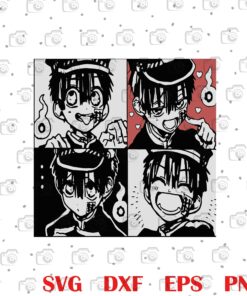 Hanako Kun, Yugi Amane, Jibaku Shounen tee, Toilet Bound, Anime, ,Hanako, School Mystery Number 7, Hanako-san, Layered SVG, DXF, PNG, EPS