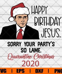 Happy Birthday Jesus ,Office Themed Christmas Ornament , 2020 Keepsake Ornament , White Elephant Gift , The Office Fans OR035 , Svg Eps Png Dxf