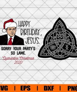 Happy Birthday Jesus, Office Themed Christmas Ornament, 2020 Keepsake Ornament, White Elephant Gift, The Office Fans OR035, Svg Eps Png Dxf