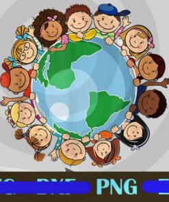 Happy Earth Day Children Around the World, Funny Earth Day Gift 2021, Earth Science, A Great Earth Day, Love Earth, Friends, Customizable PNG