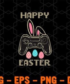 Happy Easter Day, Easter Egg, Controller With Bunny's Ears, Easter Bunny, Happy Bunny, Gift For Gamer, Game Girl Layered Svg Eps Png Dxf