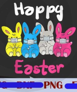 Happy Easter Quarantine TShirt Toddler Chillin With My Peeps Customizable png