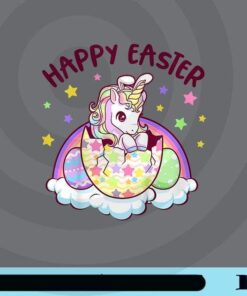 Happy Easter, Unicorn Bunny Girls, Toddler Easter Eggs, Gift for Kids, Unicorn Lovers, Easter Unicorn, Easter Day, Customizable Png