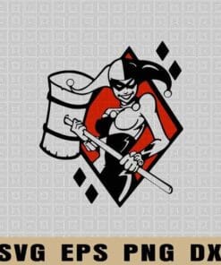 Harley Quinn SVG, Batman, Joker, DC Comics, Harley Quinn Bat Man, Heat Press, Layered SVG, DXF, PNG, EPS