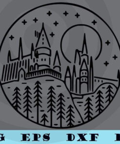 Harry Potter Wizarding World film Teacher Sticker black art Customizable Layered Svg, Svg Eps Png Dxf