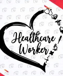 Healthcare Worker, Nurse Life, Nurse Heart Layered Svg, Svg Eps Png Dxf