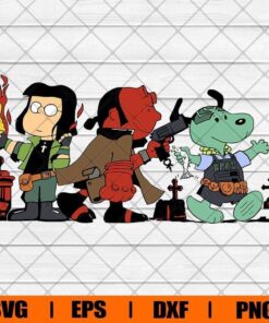 Hell-Nuts, Hunting, Peanuts Snoopy, Snoopy and Friend, Layered SVG, DXF, PNG, EPS