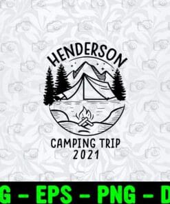 Henderson Camping Trip 2021, Camping Shirts for Family, Camping, Summer Boy, Camper, Hendersonville, North Carolina Layered Svg Eps Png Dxf