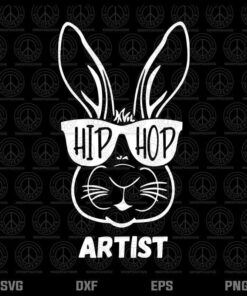Hip Hop Artist bunny rabbit graphic funny pun Easter, Hip Hop Bunny, Easter Bunny, Layered Svg, Png, Dxf, Eps