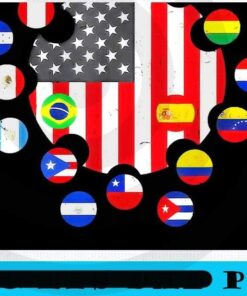 Hispanic all countries circle flags, National Hispanic Heritage Month, Mexico, The Caribbean, Spain, Central and South America Language Culture Customizable PNG