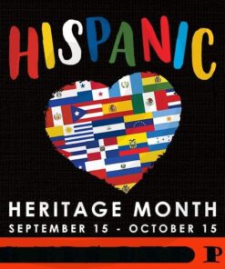 Hispanic all countries flags heart, National Hispanic Heritage Month, Spain, Mexico, The Caribbean, Central and South America Language Culture Customizable PNG