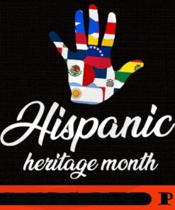 Hispanic flag hand, National Hispanic Heritage Month, Spain, Mexico, The Caribbean, Central and South America Language Culture Customizable PNG