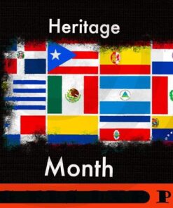 Hispanic flag of cll countries, National Hispanic Heritage Month, Spain, Mexico, The Caribbean, Central and South America Language Culture Customizable PNG