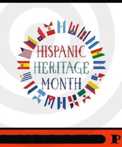 Hispanic Heritage circle, National Hispanic Heritage Month, Spain, Mexico, The Caribbean, Central and South America Language Culture Customizable PNG