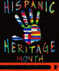 Hispanic heritage month hand all countries flags , National Hispanic Heritage Month, Spain, Mexico, The Caribbean, Central and South America Language Culture Customizable PNG