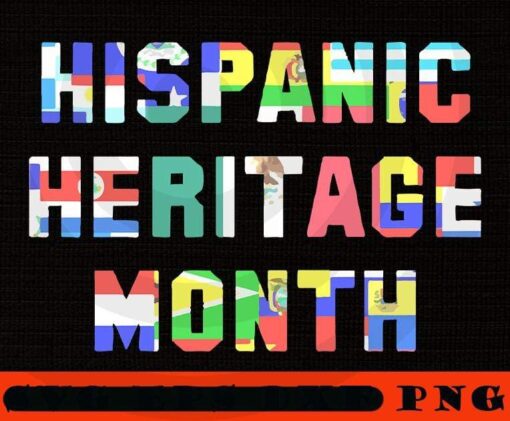 Hispanic pattern wording, National Hispanic Heritage Month, Spain, Mexico, The Caribbean, Central and South America Language Culture Customizable PNG