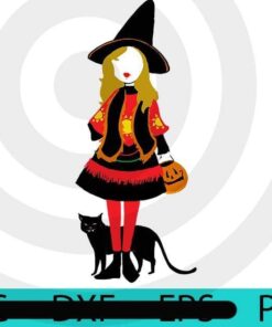 Hocus Pocus , black Cat, cute girl, , Halloween, Halloween Theme, Halloween Art, Halloween 2021, 2021 Halloween, Halloween Gift, Scary Art, Cute Awesome Art, Funny Gift, Customizable PNG