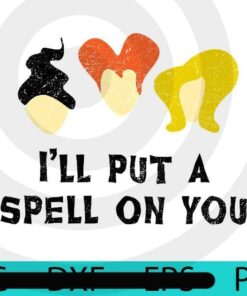 Hocus Pocus I'll put a spell on you, Halloween 2021 art, Halloween, Halloween Theme, Scary Halloween Gift, Customizable PNG