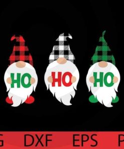 HOhoho , Cute plaid gnomes , Xmas gnomes bundle, Christmas Gnomes Bundle Customizable Layered Svg, Svg Eps Png Dxf