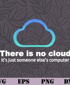 Hologram Cloud, There is no cloud, Just someone else's computer, Tech Humor,Computer Science, funny, Layered SVG, DXF, PNG, EPS