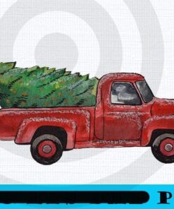 Home for the Holidays - Little Red Truck, Happy Christmas X-mas, Cute Christmas Truck, Christmas Day, Christmas Gift, Customizable PNG