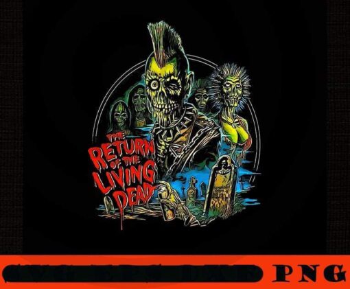 Horror Movie the return of the living dead, Happy Halloween 2021, Horror Movie Horror Film, Scary Movie Art, Trending Halloween Movie, Customizable PNG