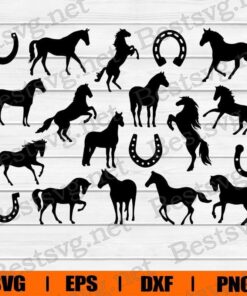 Horse , Horse Bundle, Horse Silhouette , Horse Vector , Horse Clipart , Animal Lover , Svg Eps Png Dxf