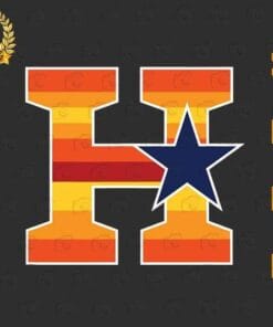 Houston Baseball H, Vintage H-Town Crush City Texas Gift, Layered Svg, Svg Eps Png Dxf