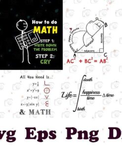 How To Do Math, Love Math, Write Down The Problem, Cry, All You Need Is Math, Math Teacher, The Teacher, Svg Eps Png Dxf