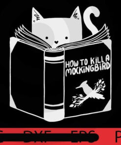 How To Kill A Mockingbird, Cat lover, Halloween 2021, Halloween, Halloween Theme, 2021 Halloween, Cute Funny Halloween Cat Art , Customizable PNG